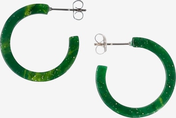 Fräulein Wunder Ohrringe 'Acetat Anni' in Grün: Vorderseite