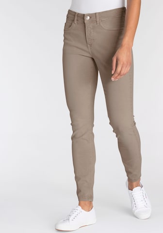 MAC Skinny Jeans in Beige: front