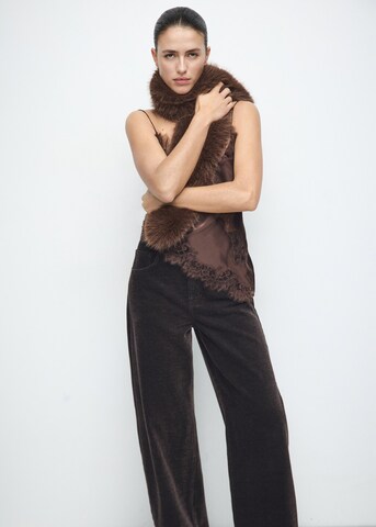 MANGO Wide Leg Jeans 'Tokio' in Braun