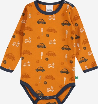Fred's World by GREEN COTTON Pajac/bodi 'City' | kobalt modra / temno oranžna / bela barva, Prikaz izdelka