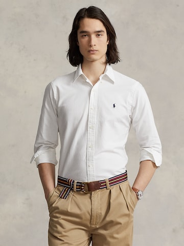 Coupe regular Chemise Polo Ralph Lauren en blanc : devant