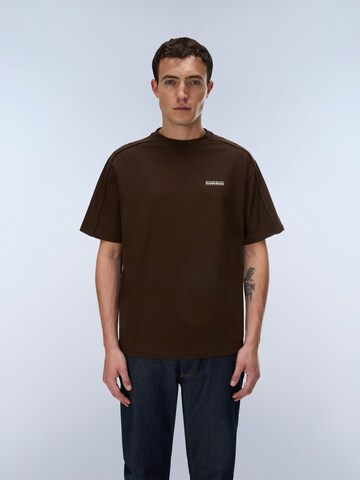 NAPAPIJRI - Camisa 'TEZA' em castanho: frente