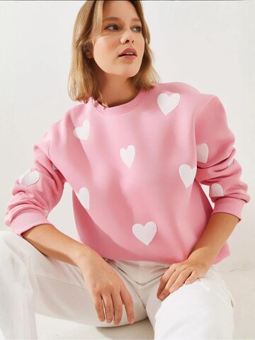 Bianco Lucci Sweatshirt in Pink