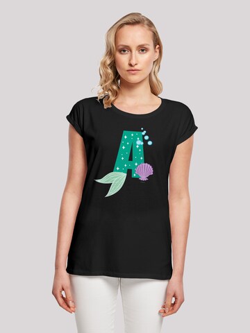 T-shirt 'Disney Alphabet A Is For Ariel' F4NT4STIC en noir : devant