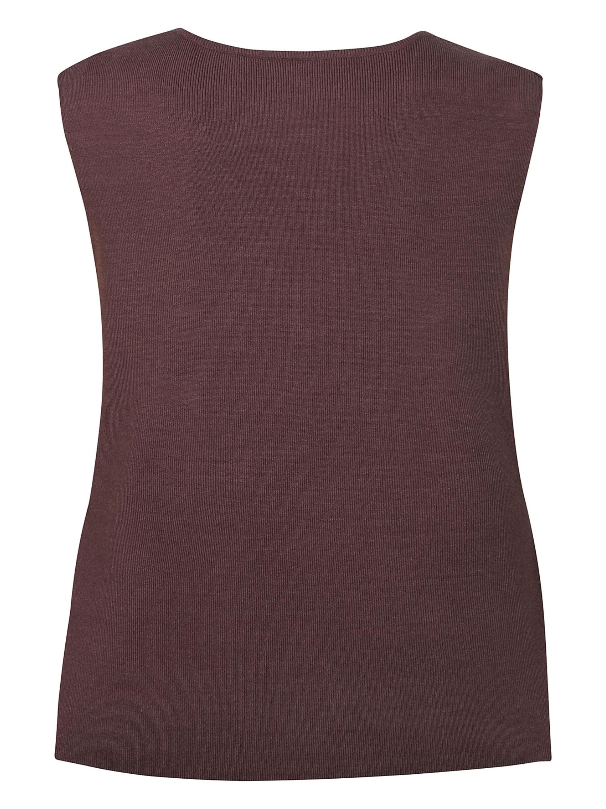ze-ze Gebreide bodywarmer 'Hanna 251' in Bruin