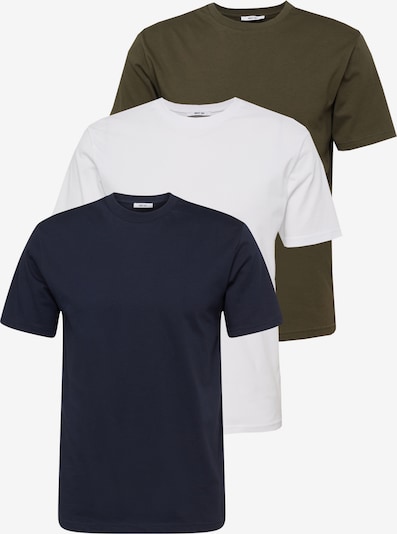 ABOUT YOU Majica 'Len' u tamno plava / zelena / bijela, Pregled proizvoda