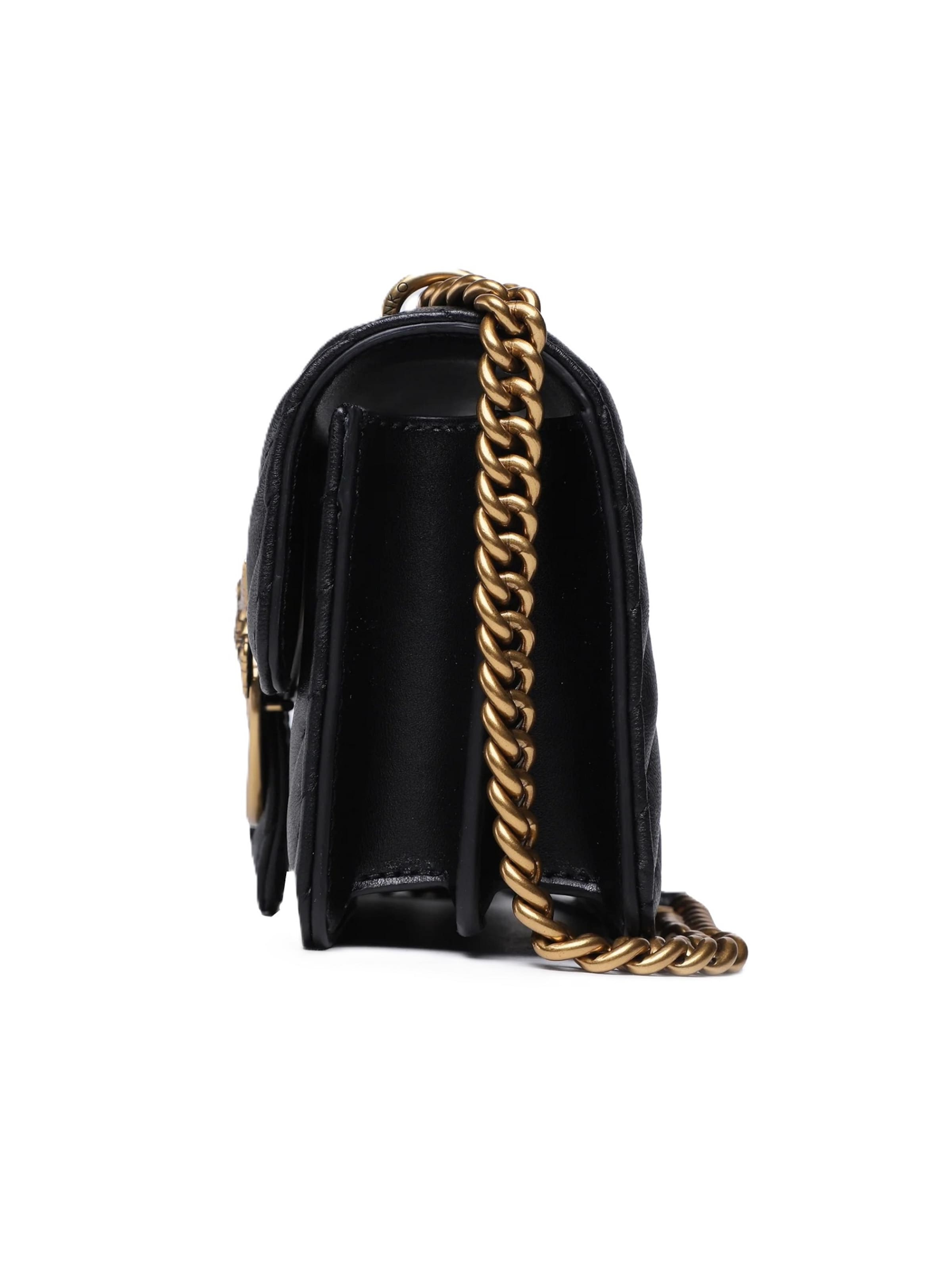 Borsa a spalla '100074 A0GK' di PINKO in nero