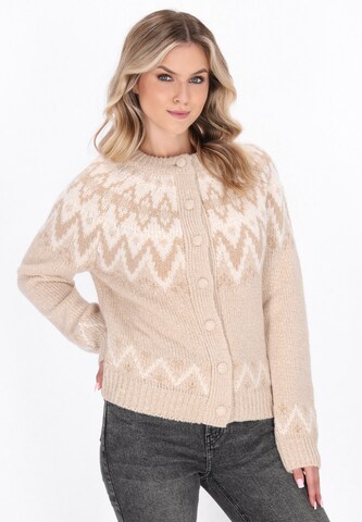 DreiMaster Vintage Knit cardigan 'Vintage' in Beige: front