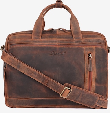 Benthill Laptoptasche in Braun: Vorderseite
