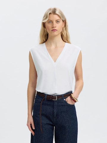 Chemisier 'SLFberta Bellis' SELECTED en blanc : devant