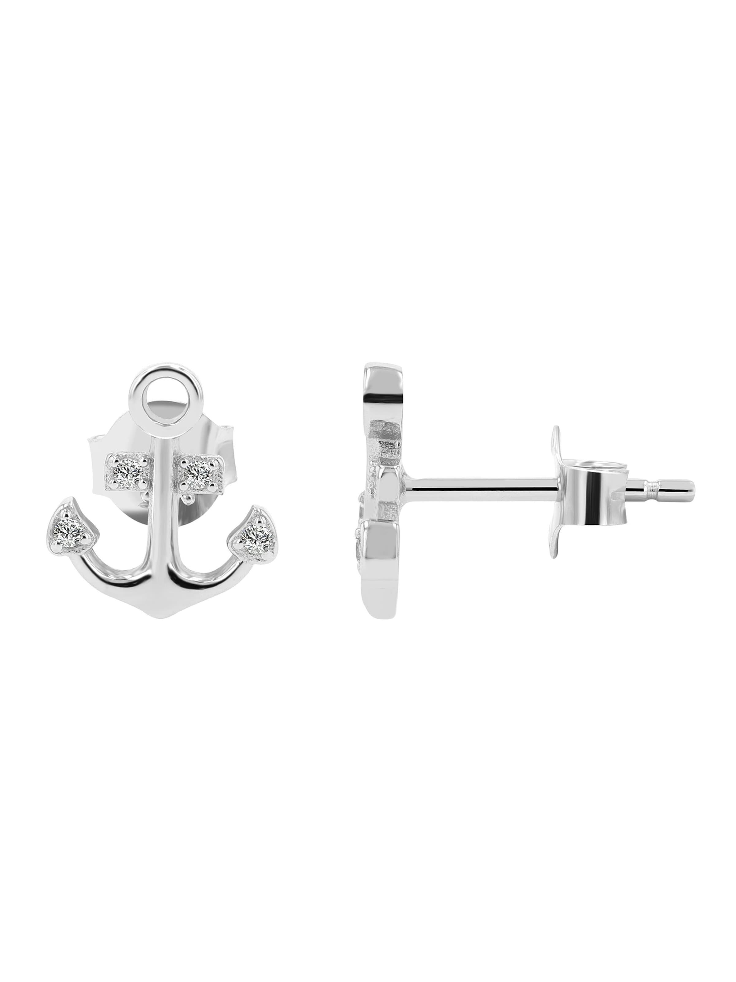 Akzent Earrings 'Lysa, 925 Sterlingsilber, hautverträglich' in Silver