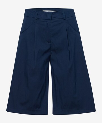 BRAX Wide leg Pleat-Front Pants 'Mia' in Blue: front