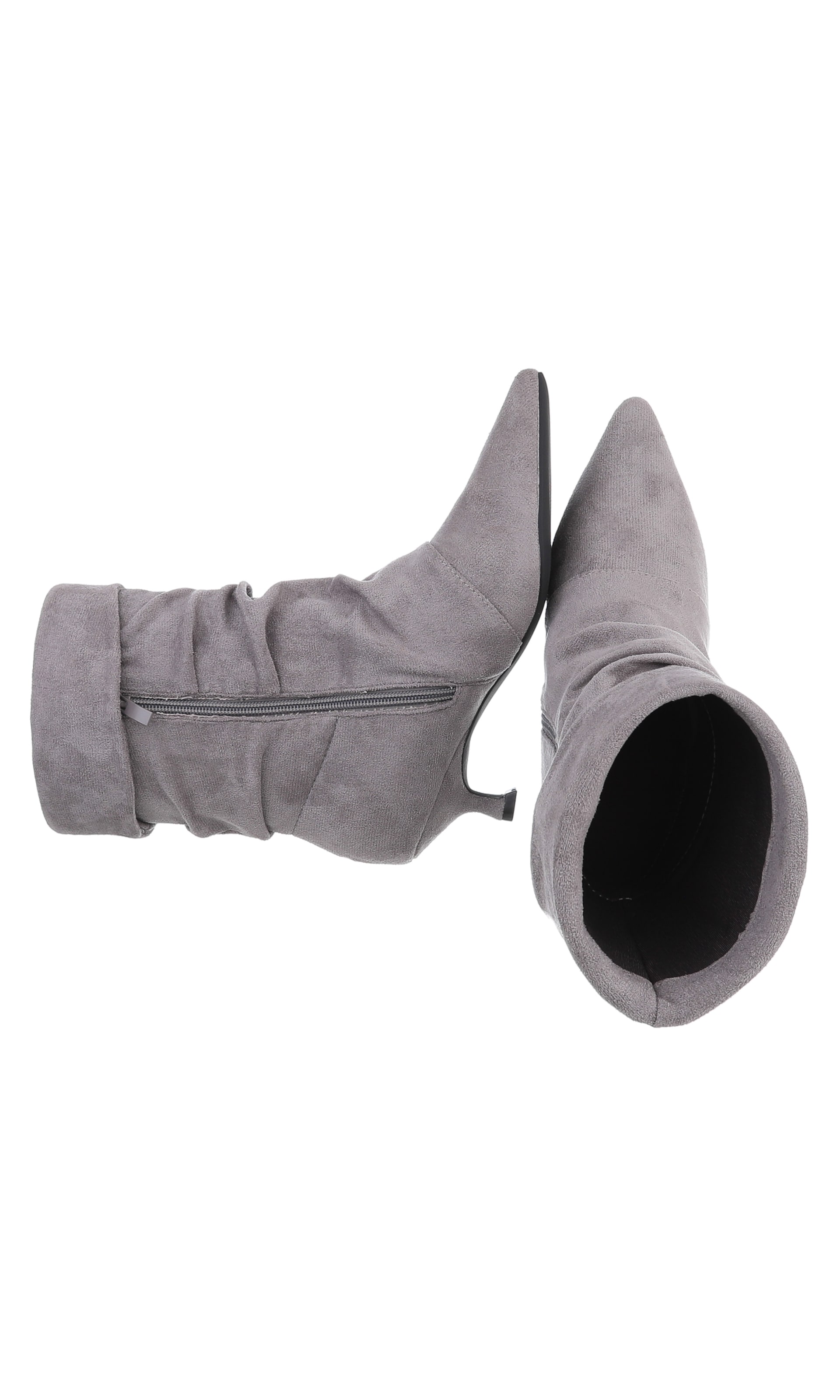 Ital-Design High Heels ' Klassische Stiefeletten ' in Grau