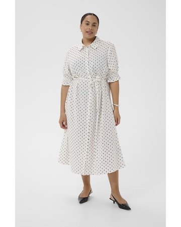 KAFFE CURVE Shirt dress 'Dally ' in White