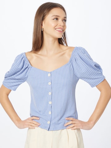 Warehouse - Blusa em azul: frente