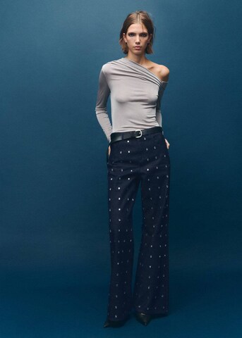 MANGO Wide Leg Jeans 'Leo' in Blau