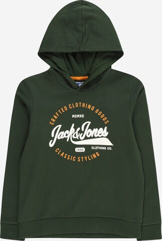 Jack & Jones Junior Μπλούζα φούτερ 'MIKK' σε πράσινο: μπροστά