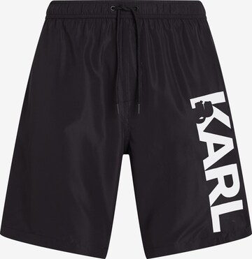 Karl Lagerfeld Kratke kopalne hlače | črna barva: sprednja stran
