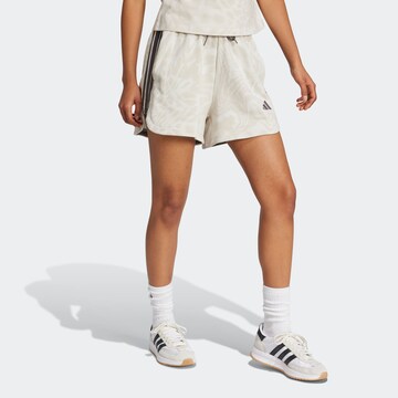 ADIDAS SPORTSWEAR Loosefit Sportovní kalhoty 'Essentials' – bílá: přední strana