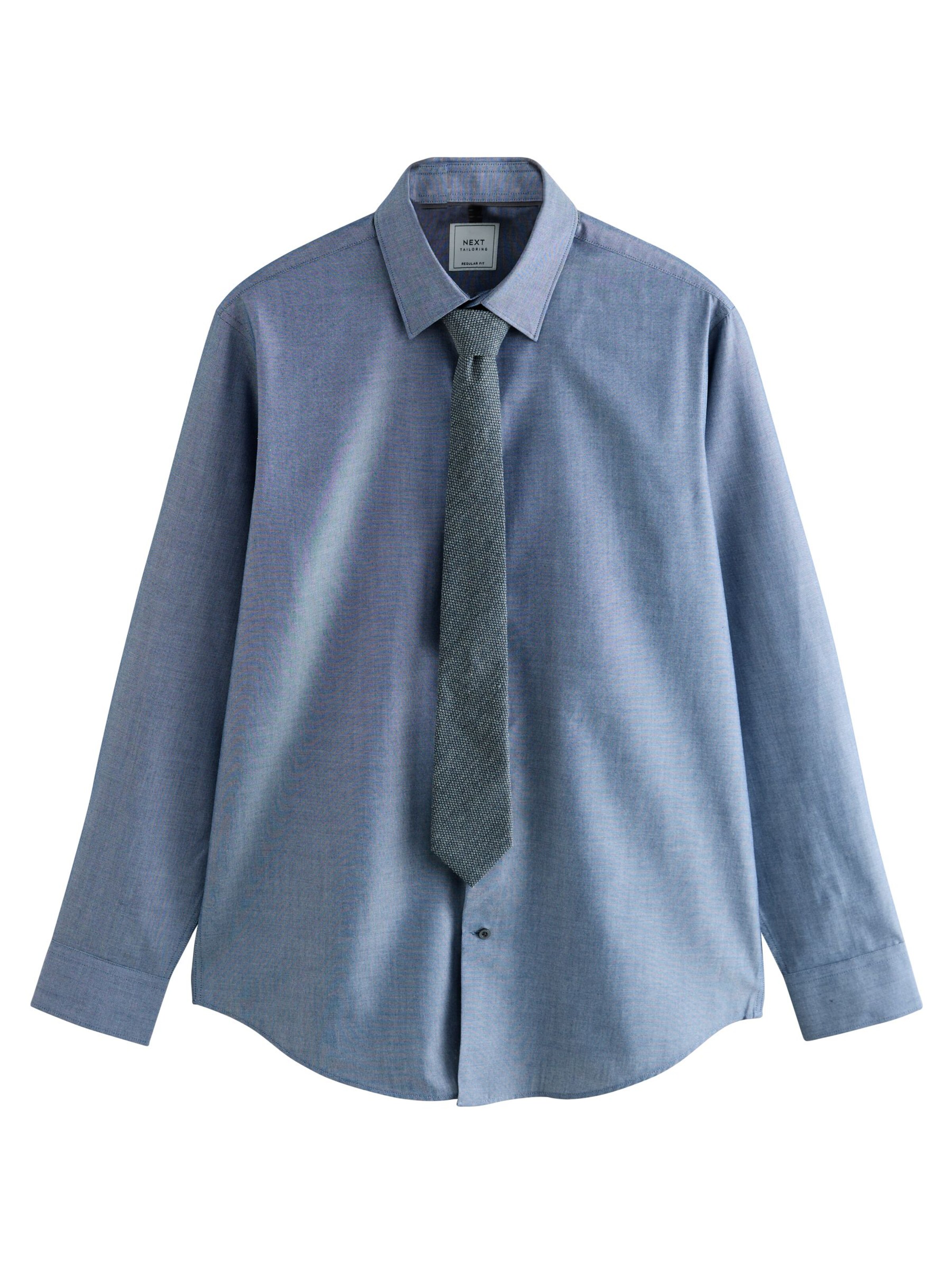 Coupe slim Chemise Next en bleu : devant