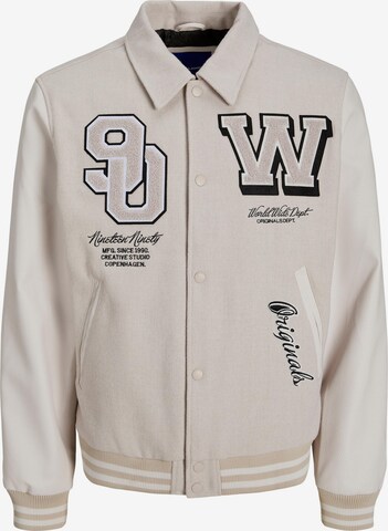 JACK & JONES Tussenjas 'Varsity' in Beige: voorkant