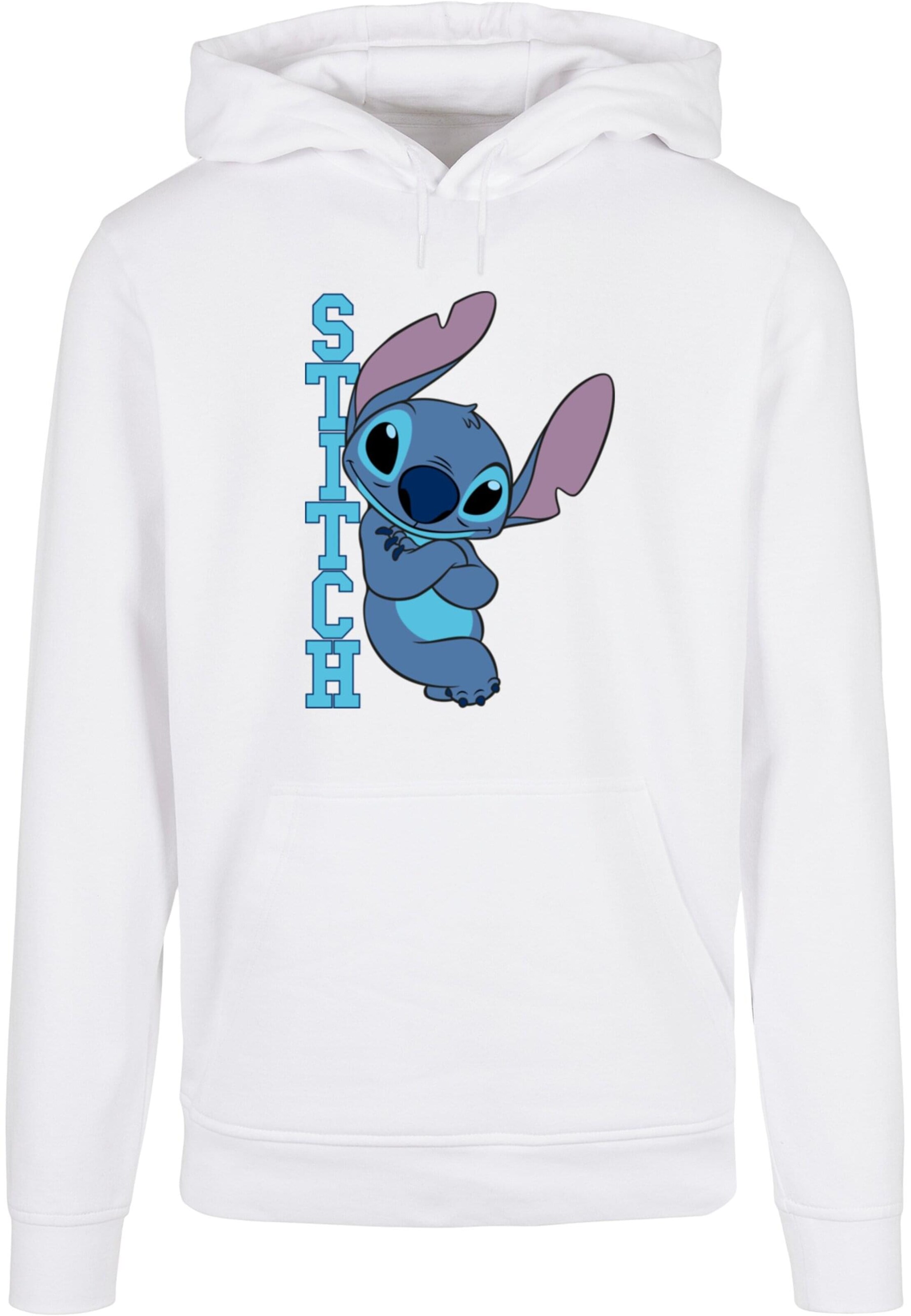 Sweat-shirt 'Lilo And Stitch - Posing' ABSOLUTE CULT en blanc : devant