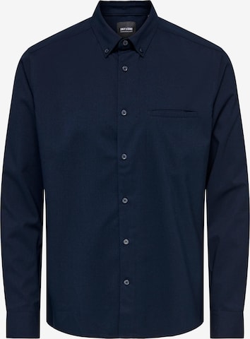 Only & Sons Button Up Shirt 'YUKI' in Blue: front