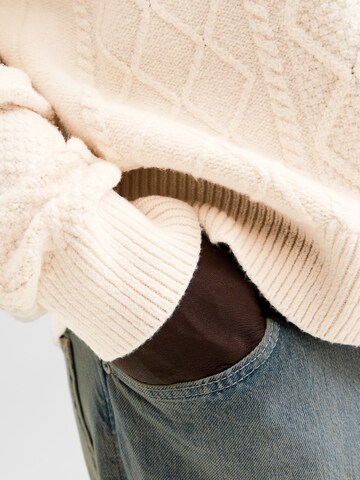 JACK & JONES Sveter 'JORCAMBRIDGE' - Béžová