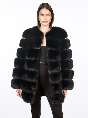 FauxAffairs Winterjacke 'KUNSTFELL MANTEL COSMA'‌‌‌‌‌‌‌‌‌ in Schwarz