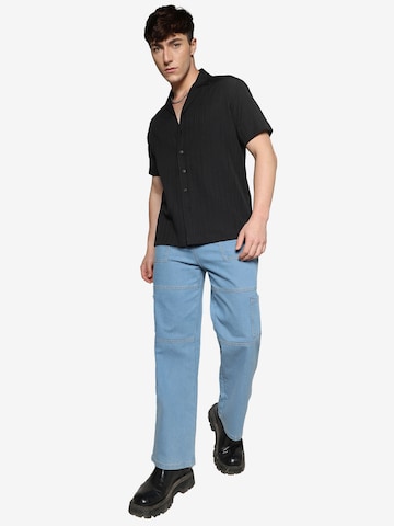 Campus Sutra Regular fit Button Up Shirt 'Zion ' in Black