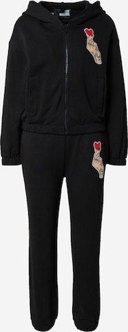 Love Moschino Jogginganzug in Schwarz: predná strana