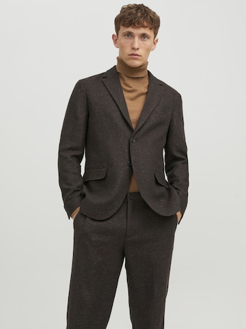 JACK & JONES Slim fit Suit Jacket in Brown: front