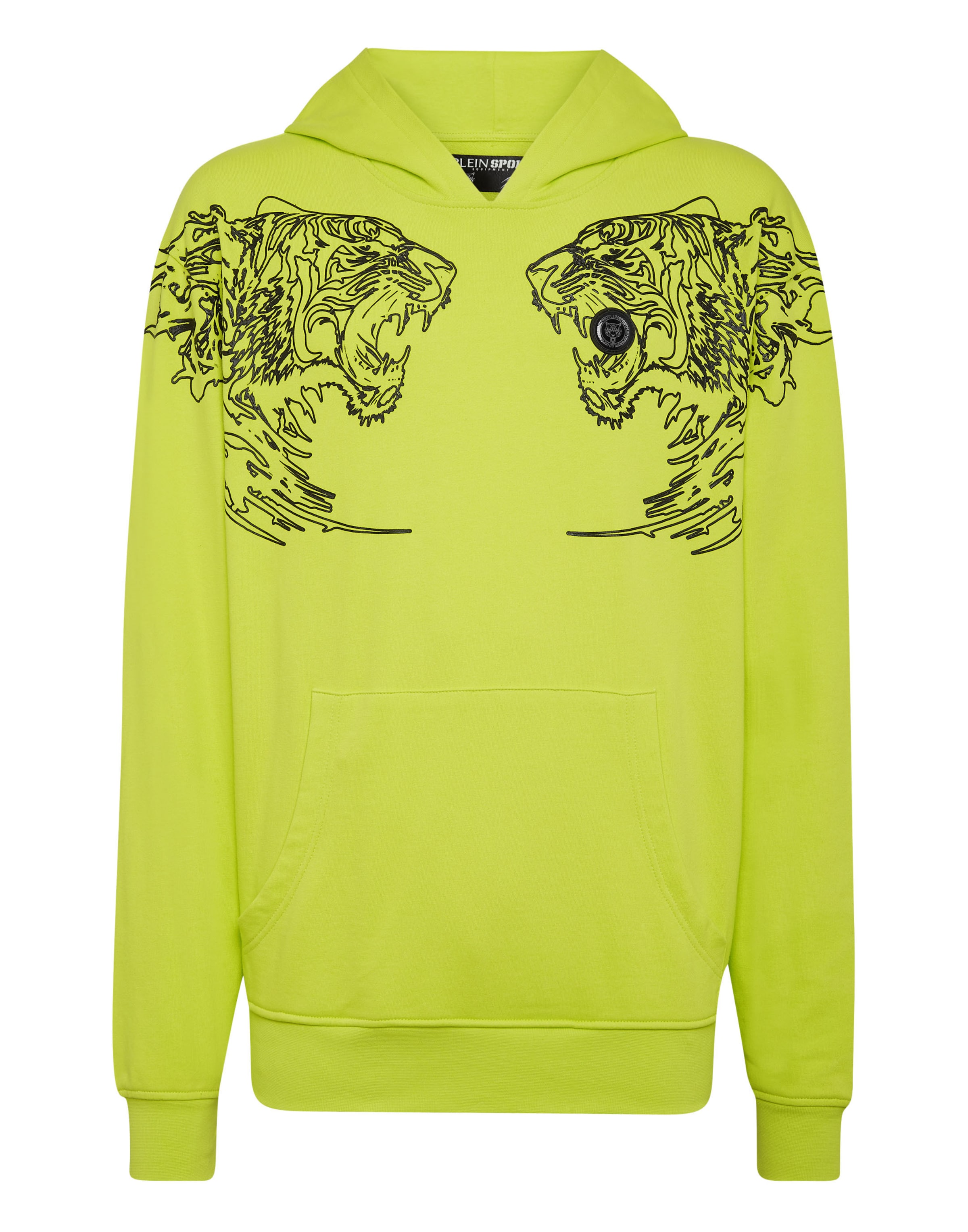 Plein Sport Sweatshirt 'Tiger' in Gelb: Vorderseite