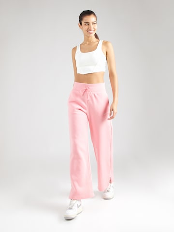 NIKE Wide leg Broek 'Phoenix Fleece' in Roze