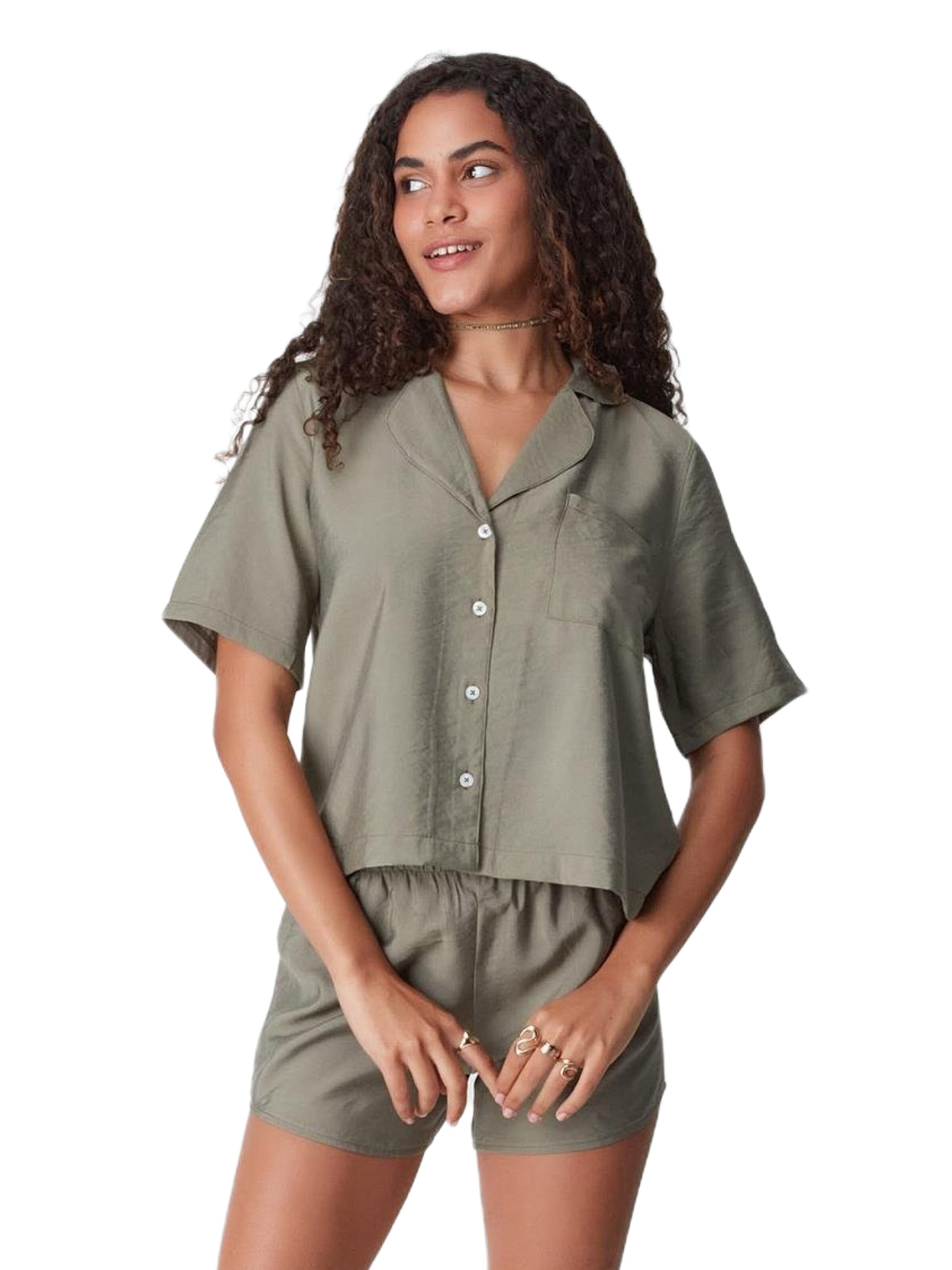 C&City Blouse in Groen: voorkant