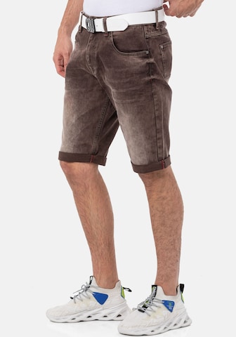 CIPO & BAXX Jeans in Brown: front