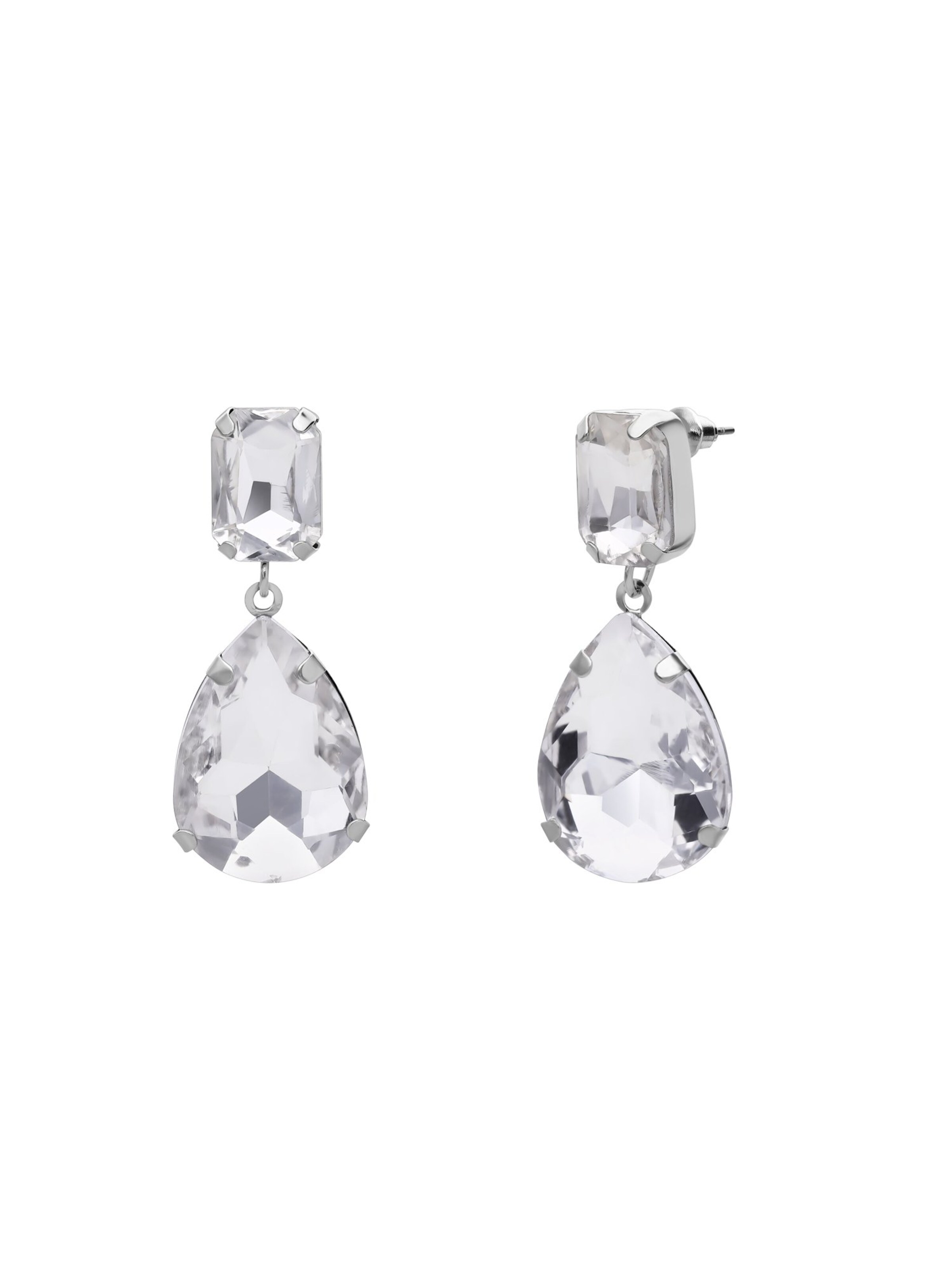 Lucardi Ohrringe 'Statement' in Silber: Vorderseite