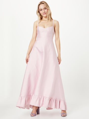 True Decadence Evening Dress in Pink: front