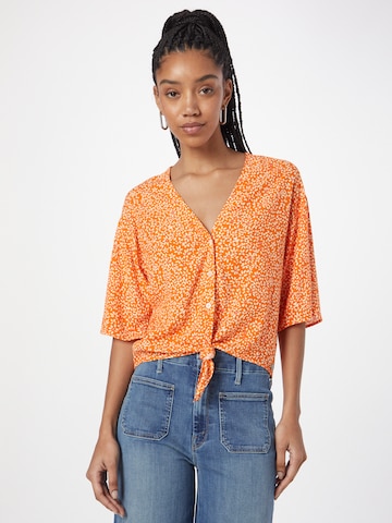 FREEMAN T. PORTER Blouse 'Boxina Ixia' in Oranje: voorkant