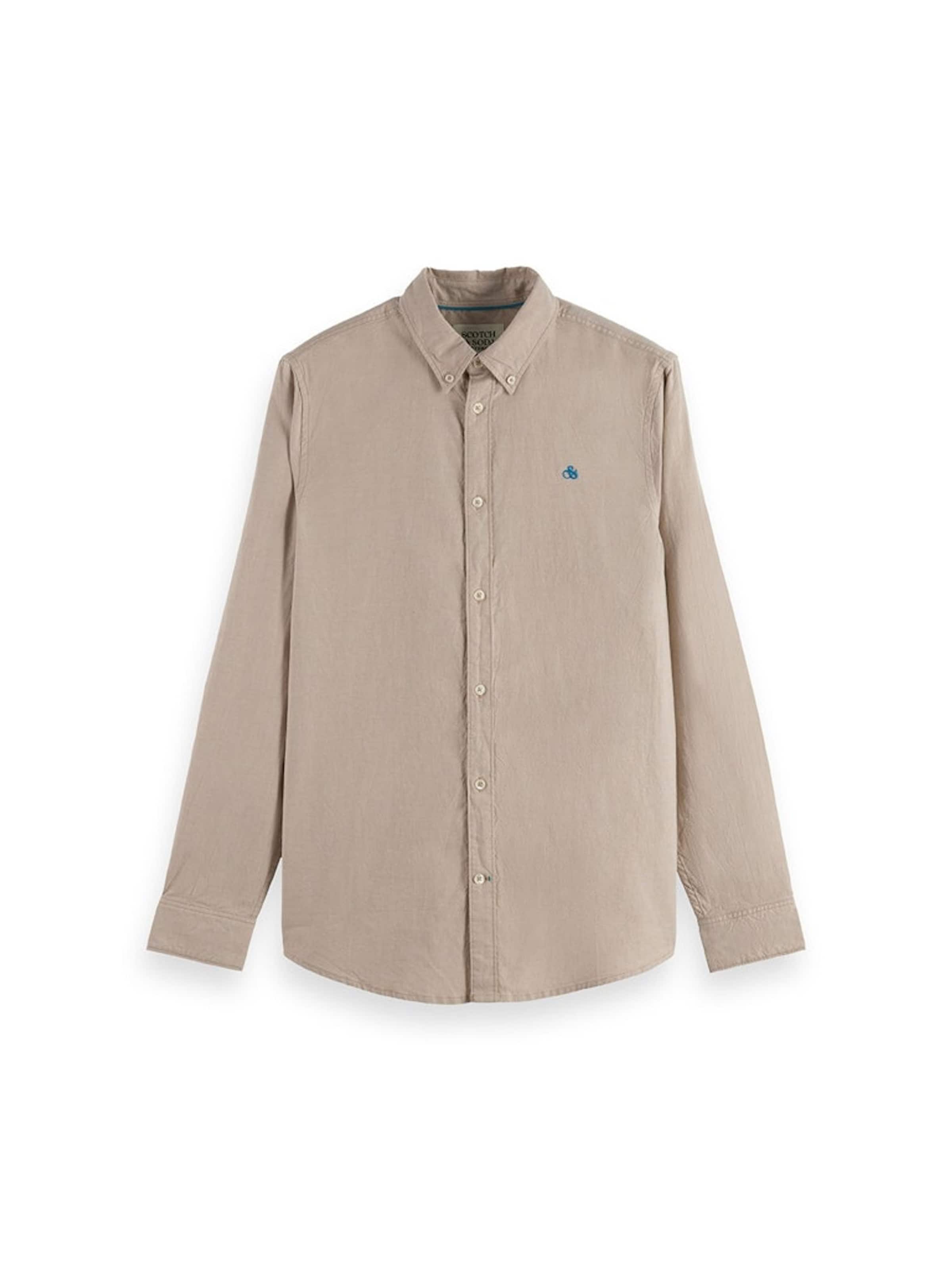SCOTCH & SODA Regular Fit Hemd‌‌‌‌‌‌‌ in Beige: Vorderseite