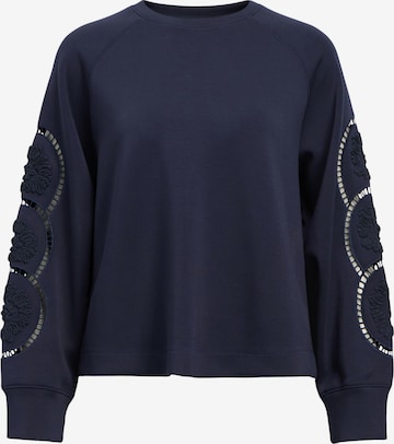 Sweat-shirt OBJECT en bleu : devant