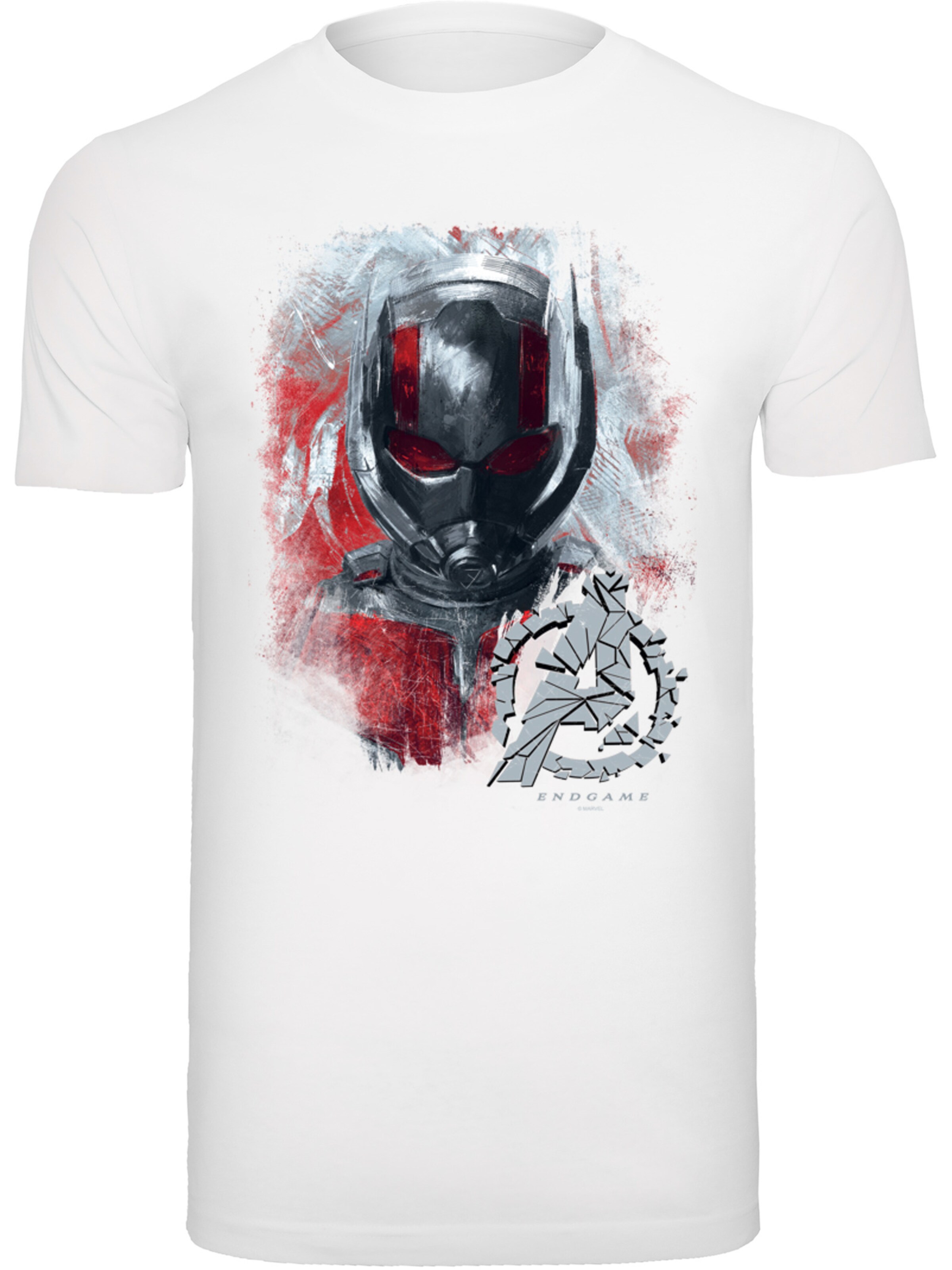 F4NT4STIC Shirt 'Marvel Avengers Endgame Ant-Man Brushed' in White: front