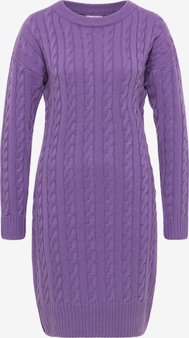 Robes en maille MYMO en violet : devant