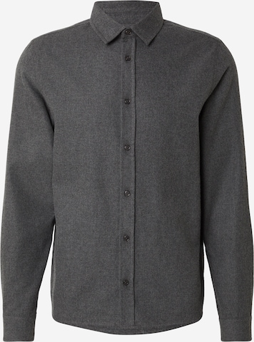 DAN FOX APPAREL Regular Fit Paita 'Leopold' värissä harmaa: etupuoli