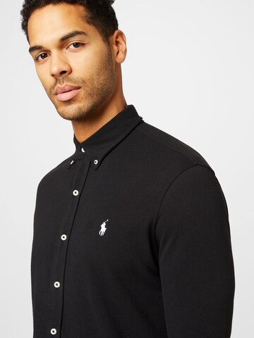 Coupe slim Chemise Polo Ralph Lauren en noir