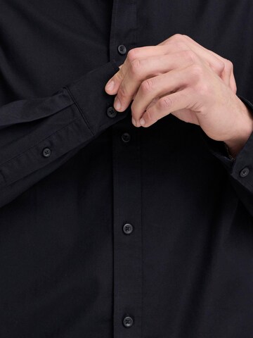 !Solid Regular fit Button Up Shirt 'Val' in Black