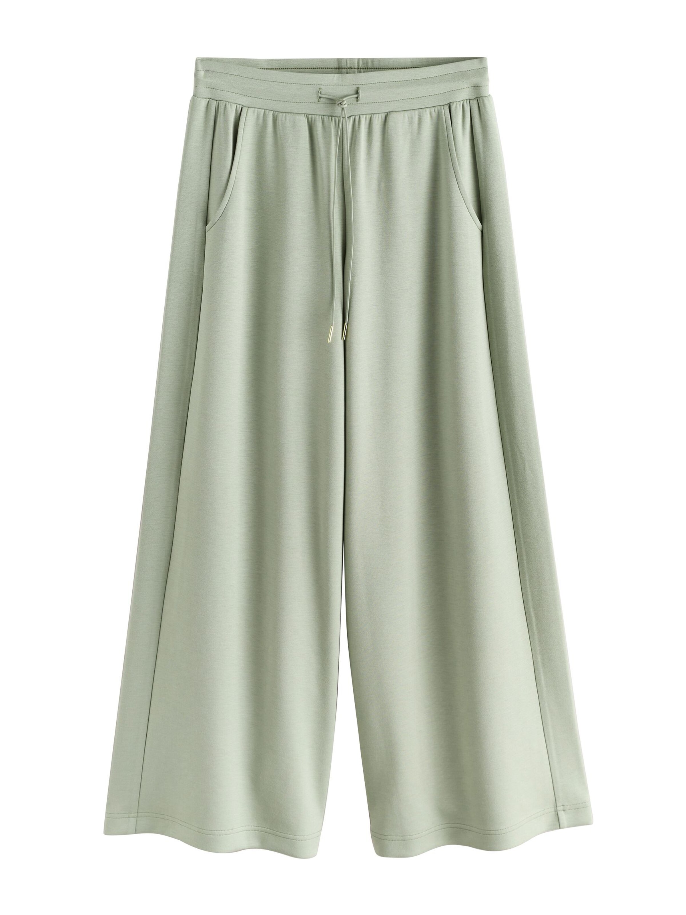 Wide Leg Pantalon Next en vert : devant