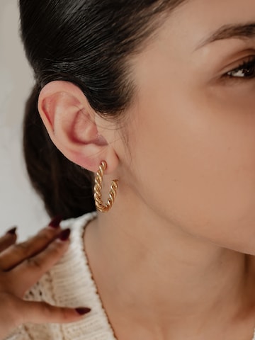 Hey Happiness Ohrringe 'Torsade' in Gold: Vorderseite
