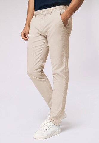 Coupe slim Pantalon chino ROY ROBSON en marron : devant