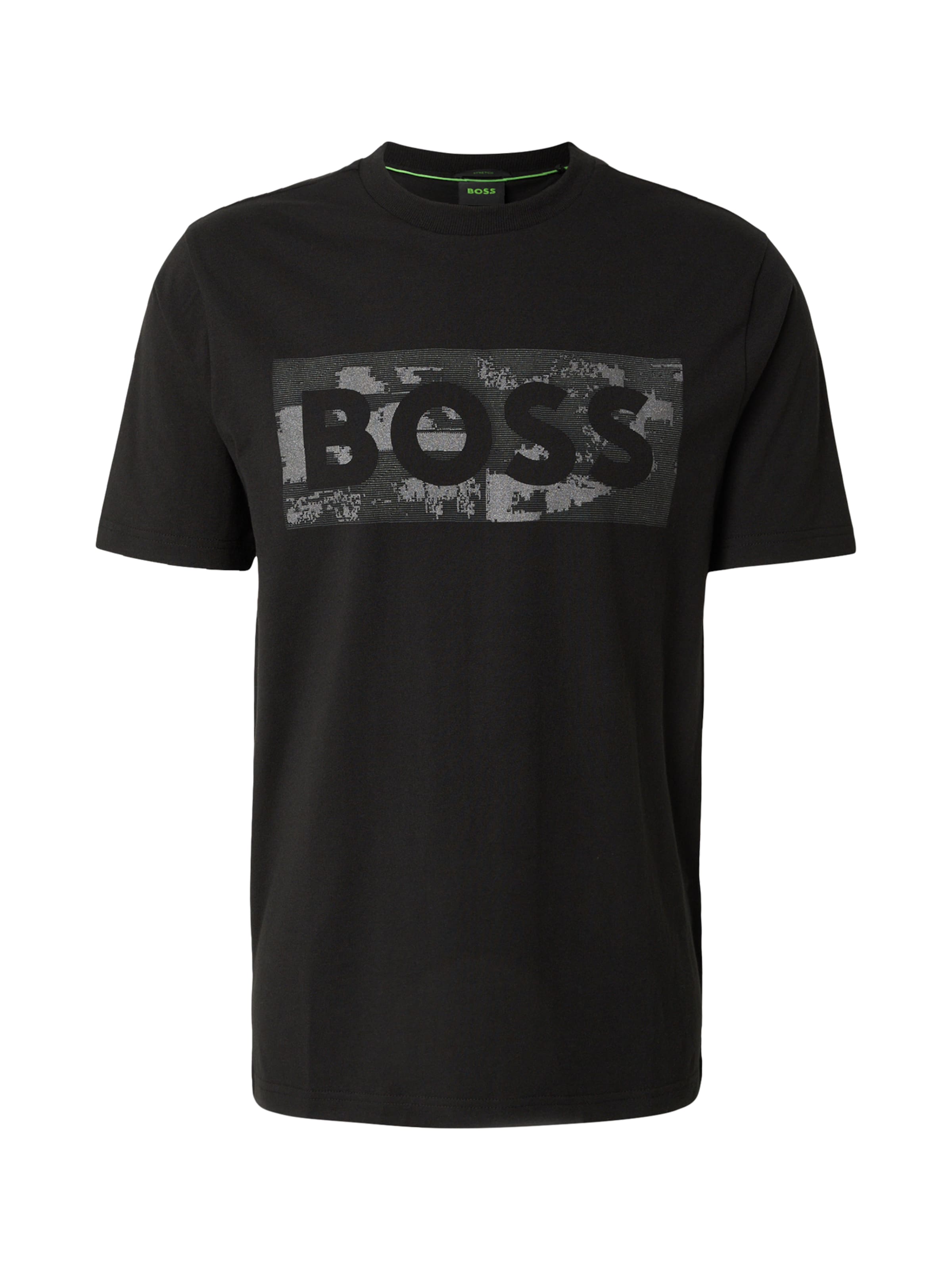BOSS Shirt 'Globe' in Zwart: voorkant